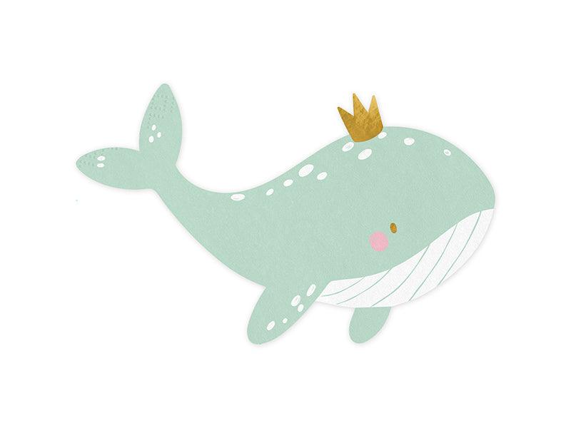 Papierservietten Walfisch, mix, 16x10 cm (1 VPE / 20 Stk.) - FeierGlanz